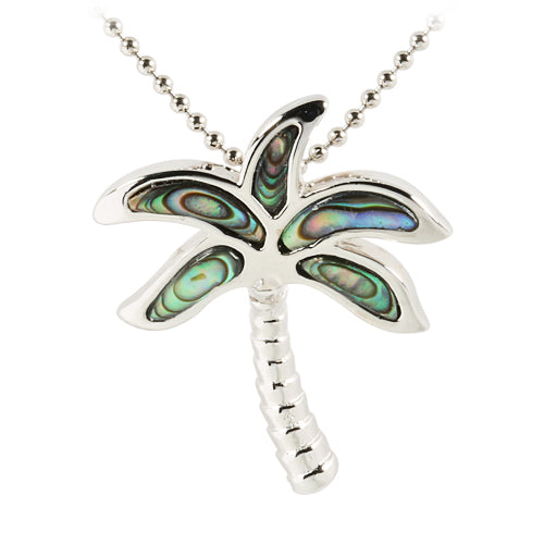 Sterling Silver Fish Hook with Abalone Inlaid Pendant (chain Sold Separately)