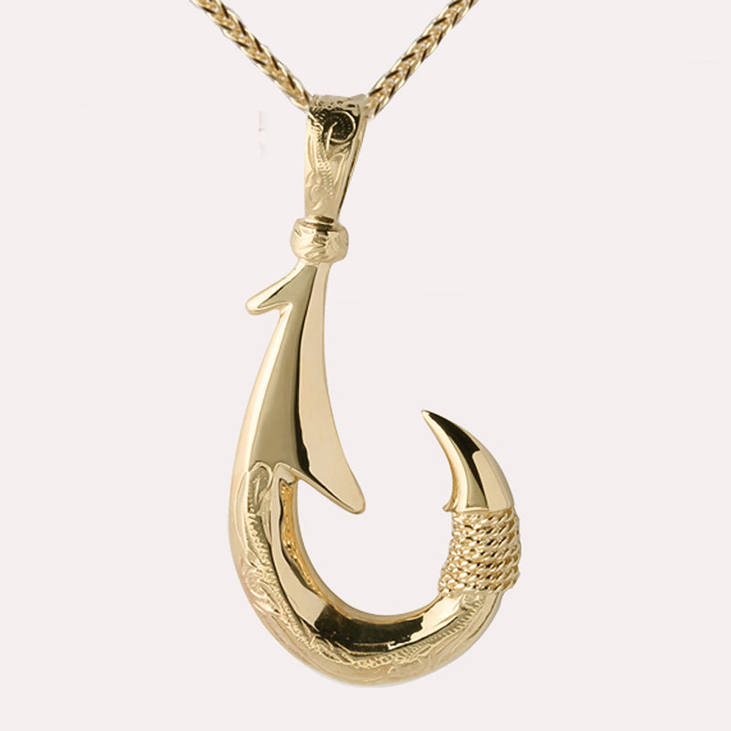 Fashion Antique Fishing Hook Fishhook Pendant Chain Necklace