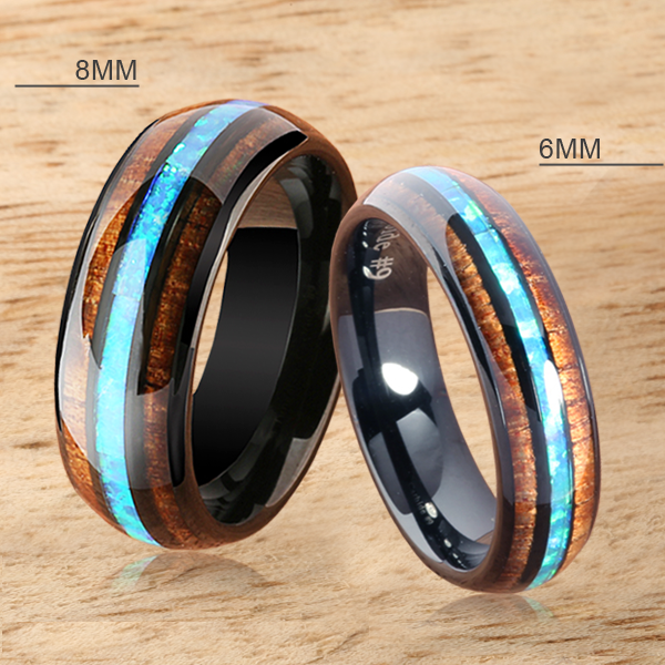 Koa titanium 2025 wedding bands