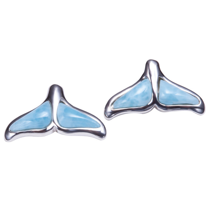 Larimar Sterling Silver Whaletail Earring Post
