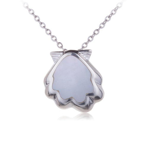 Sterling Silver Sunrise Shell Pendant Mother-of-pearl Inlay(Chain Sold Separately)