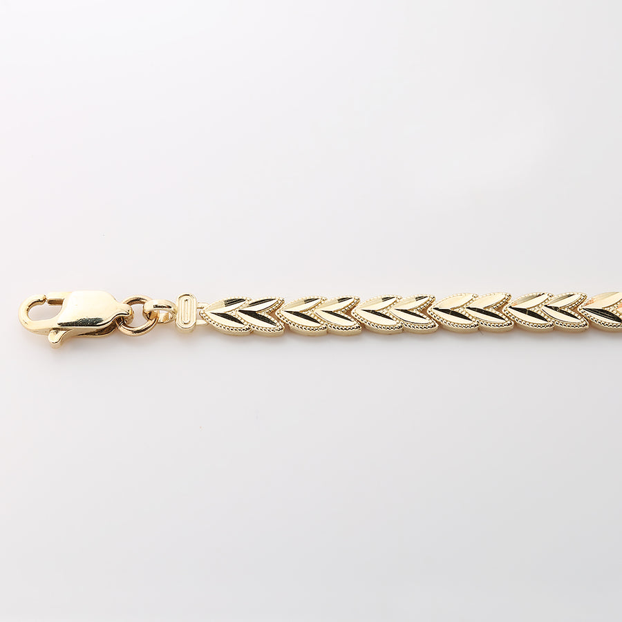 5mm 14K Yellow Gold Gold Maile Bracelet 7 1/4 inches