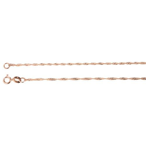 14k Pink Gold Singapore Chain