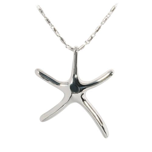 White Gold Starfish Pendant(L)