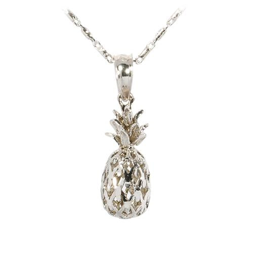 14K White Gold Pineapple Pendant (S/M) (Chain Sold Separately)