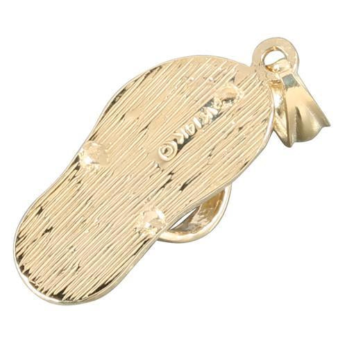 14K Yellow Gold Slipper (Flip Flop) Pendant (Chain Sold Separately)