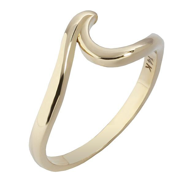 14K Yellow Gold Wave Ring
