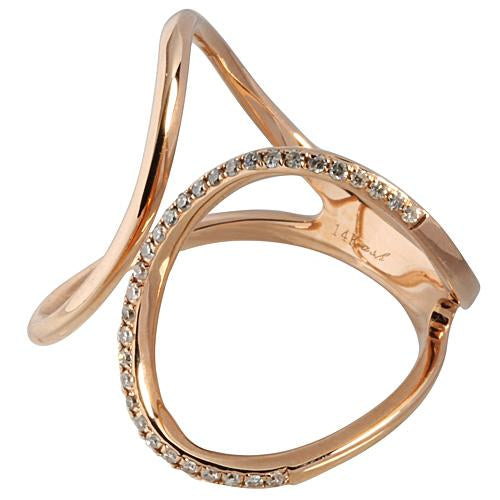 0.12 ct. t.w.  Diamond Ring in Solid 14K Pink Gold - Hanalei Jeweler