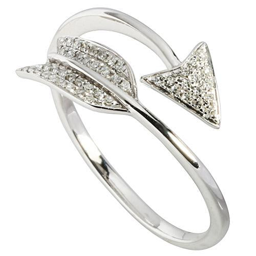 White gold arrow on sale ring