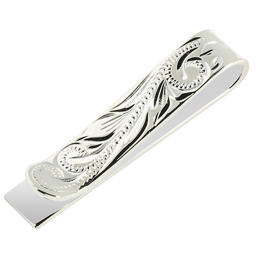 Sterling Silver 8mm Money Clip Scroll Engraving
