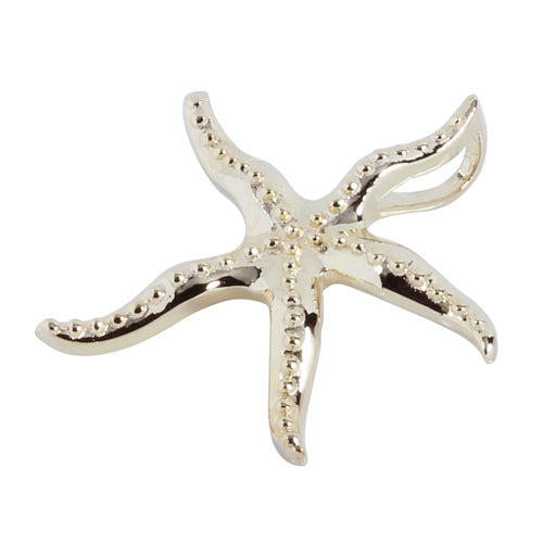 Yellow Gold Plated Sterling Starfish Pendant(M)