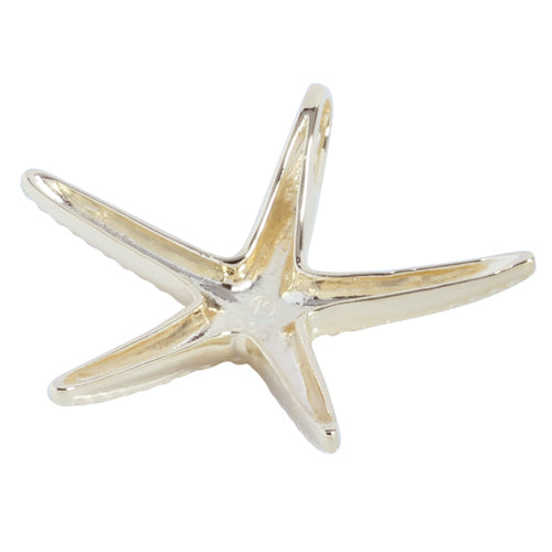 Yellow Gold Plated Sterling Silver Starfish Pendant(L)