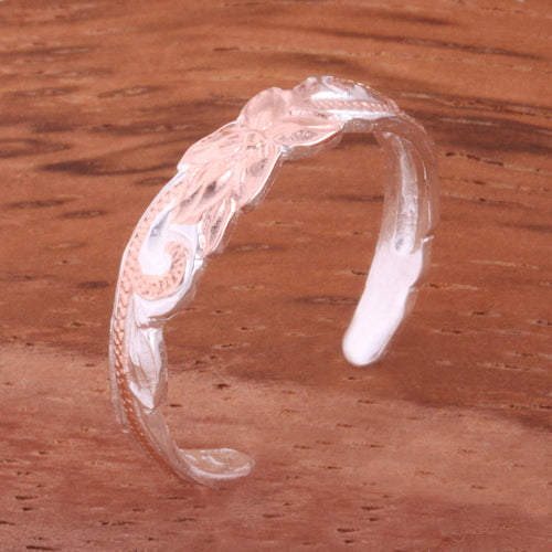 4mm Hawaiian Scroll Cut Out Edge Toe Ring
