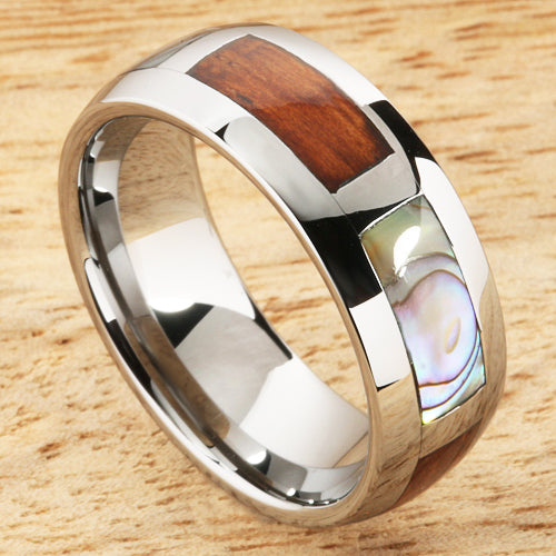 Hawaiian Koa Wood Ring | Wedding Band | Titanium & Koa | Best Koa Wood Guaranteed 6mm / 8.5 / Titanium & Koa