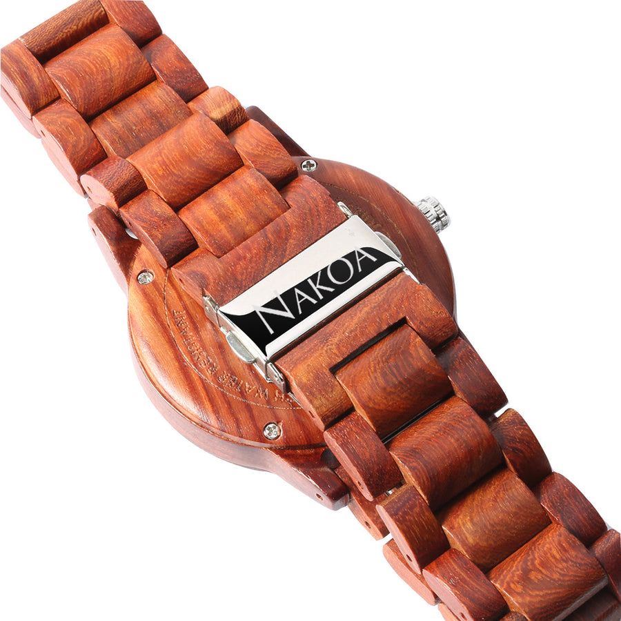 Handcrafted Wooden Watch Classic Red