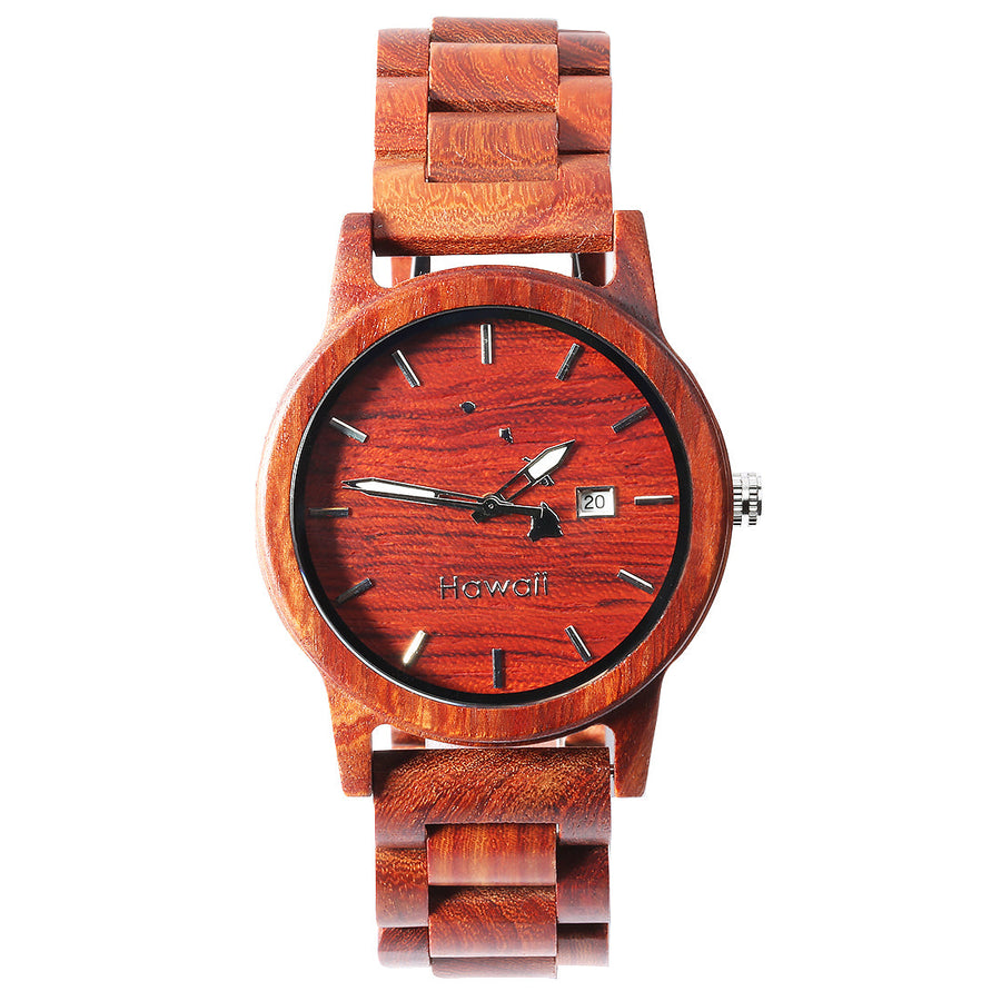 Handcrafted Wooden Watch Classic Red