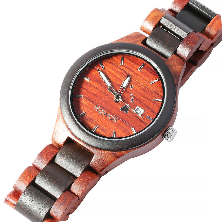 Handcrafted Wooden Watch Classic Two Tone
