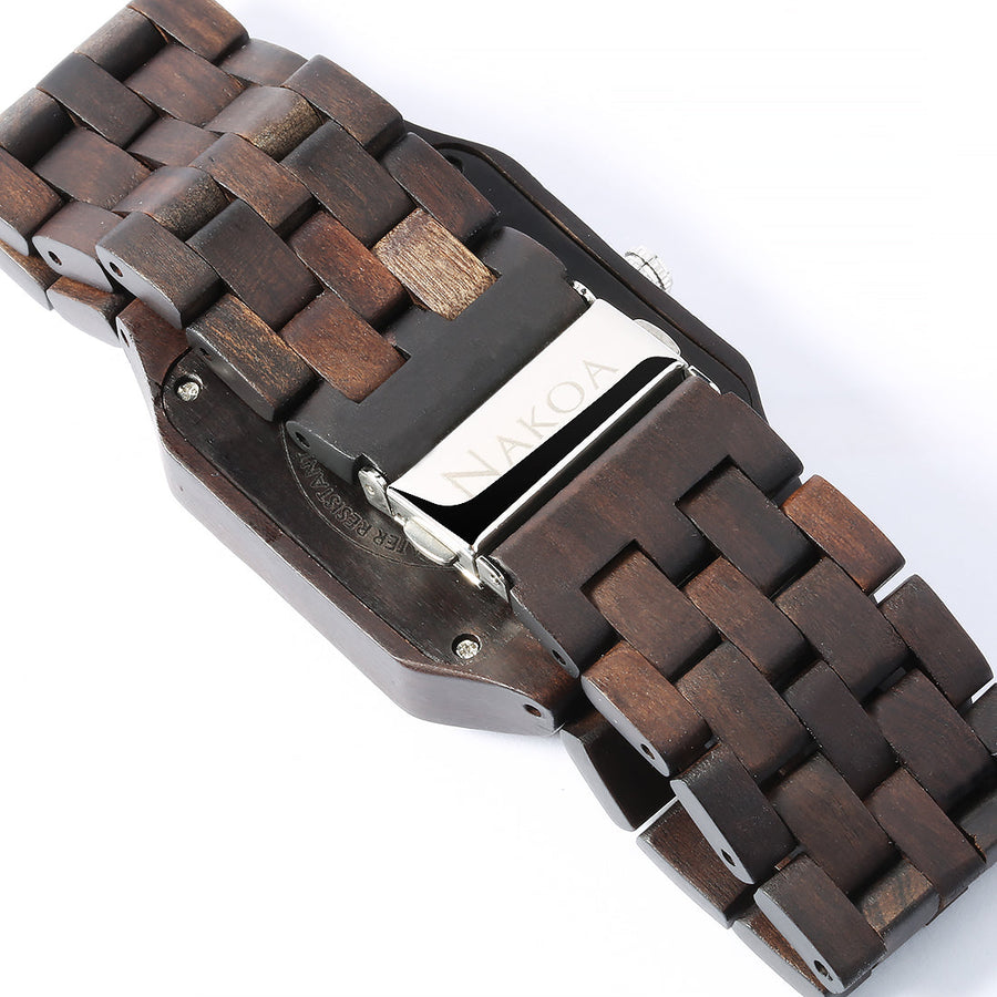 Handcrafted Wooden Watch Square Blk