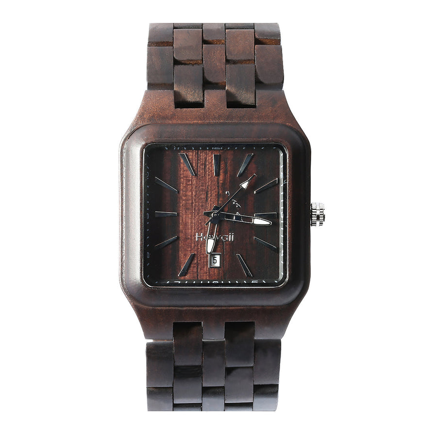 Handcrafted Wooden Watch Square Blk