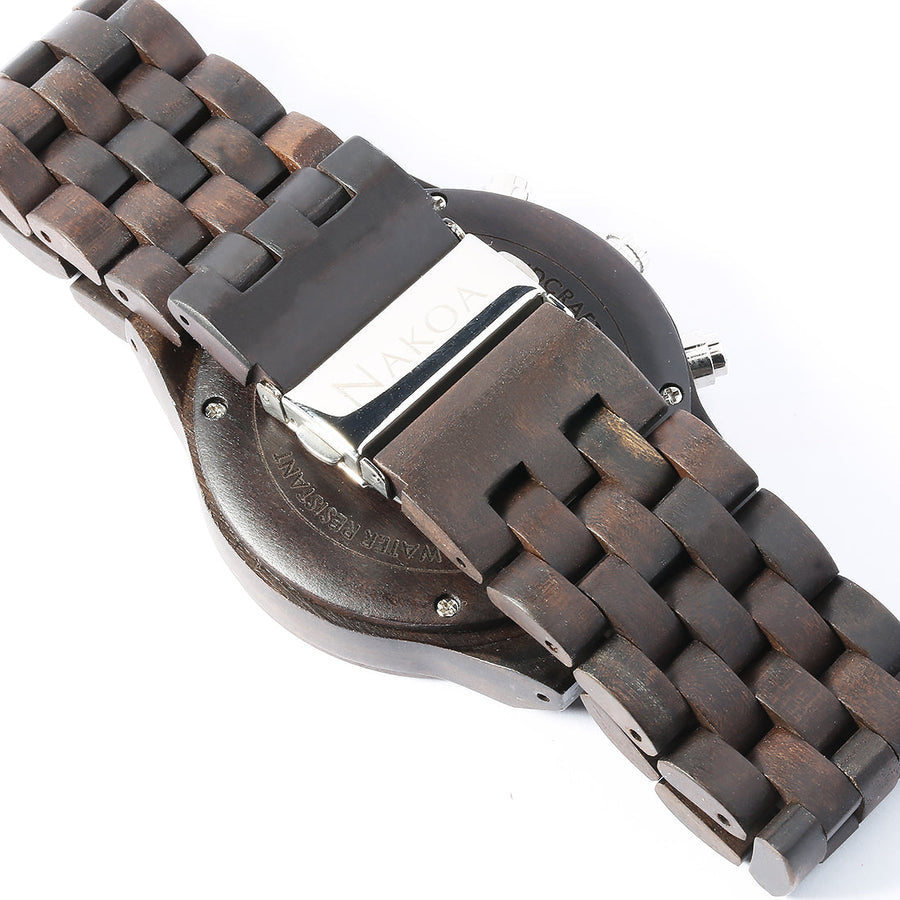 Handcrafted Wooden Watch Sport Blk