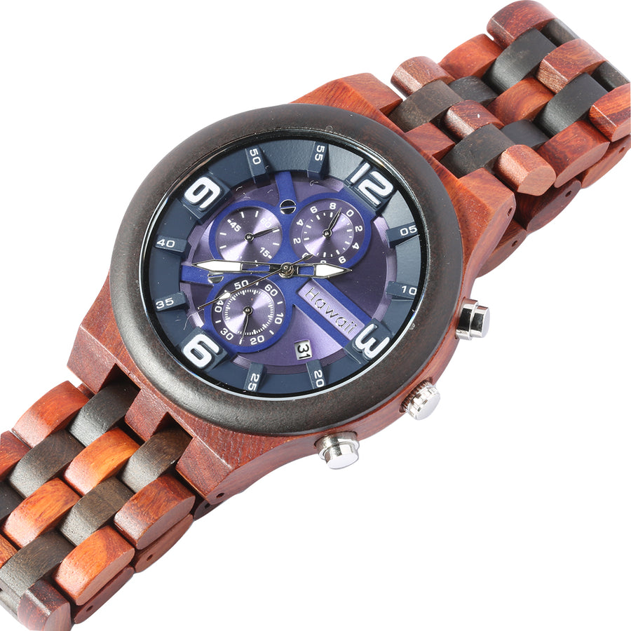 Handcrafted Wooden Watch Sport Two Tone